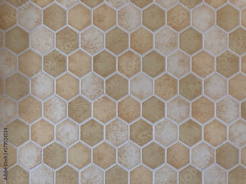 Hexagon tile background texture
