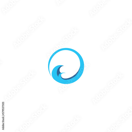 ocean wave vector design in abstract style