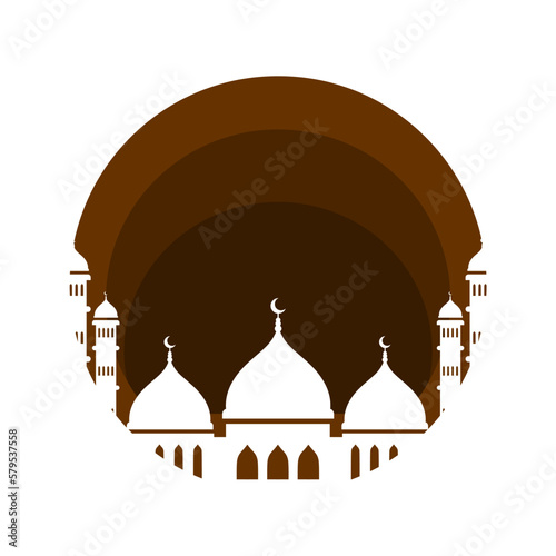 ramadan kareem mosque and lantern illustration with moon and star islamic