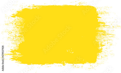 Yellow brush stroke isolated on background. Paint brush stroke vector for ink paint, grunge design element, dirt banner, watercolor design, dirty texture. Trendy brush stroke, vector illustration