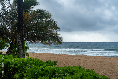 Ka’anapali Beach on a Stormy Day - Ka’anapali, Hawaii on Maui near Lahaina
- Also seen is Molokai Island