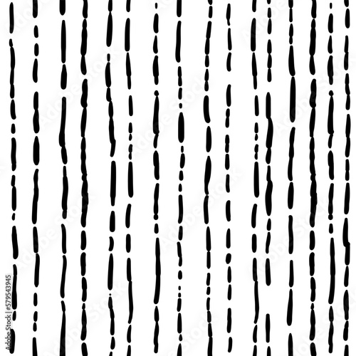 Grunge texture seamless pattern of vertical stripes. Hand drawn black and white stains design elements. Vector illustration for wallpaper, greeting card, wrapping paper, textile, cover,banner