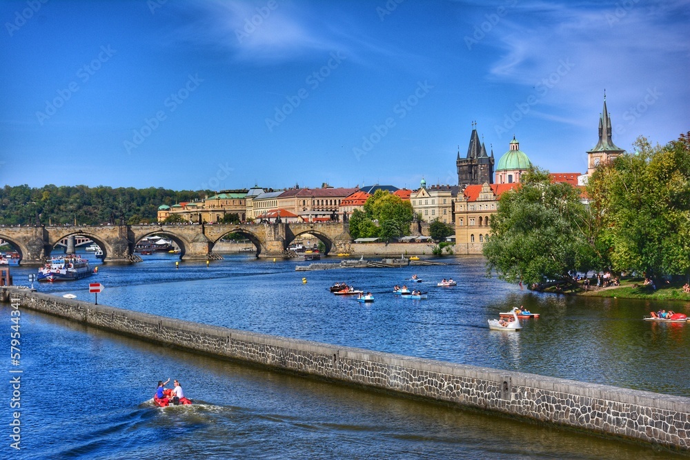 Danube River in Prague, Czech Republic