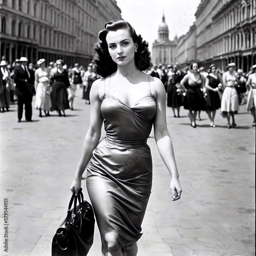1940s woman created with Generative AI.