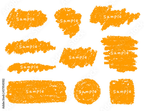 クレヨン素材のいろいろなフレームセット