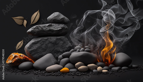 smoking spa stones generative ai