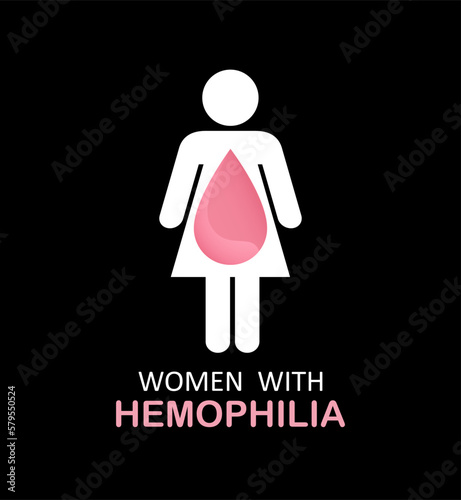 Women with Hemophilia woman symbol
