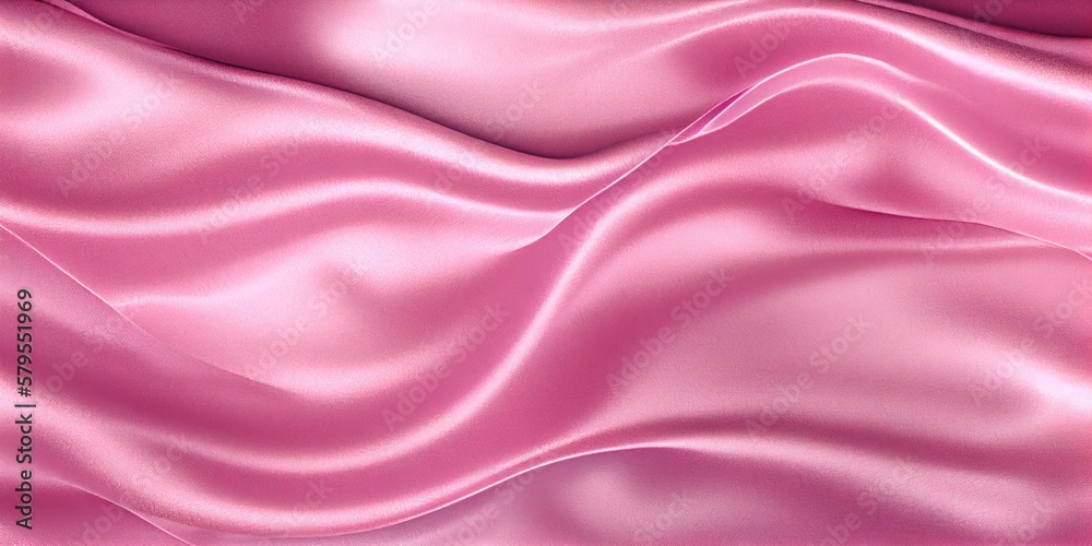 Obraz premium Texture of silk fabric. Pink silk satin background. Beautiful soft folds on the smooth surface of the fabric. luxury background. generative ai