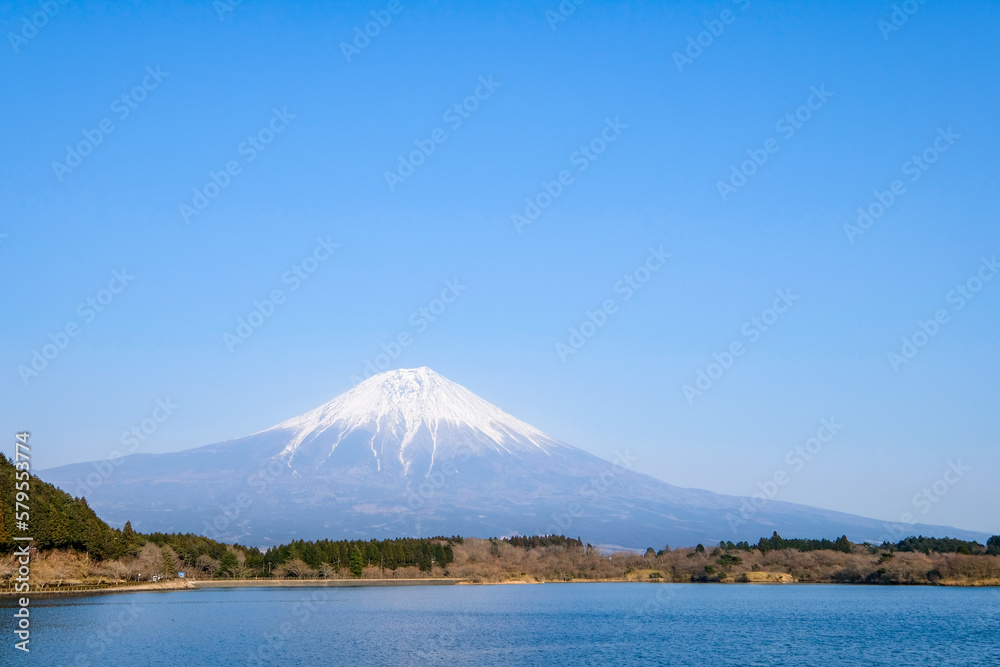 静岡県富士宮市田貫湖と富士山