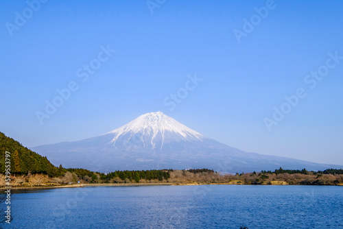 静岡県富士宮市田貫湖と富士山