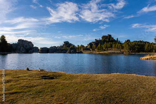 lake and mountains