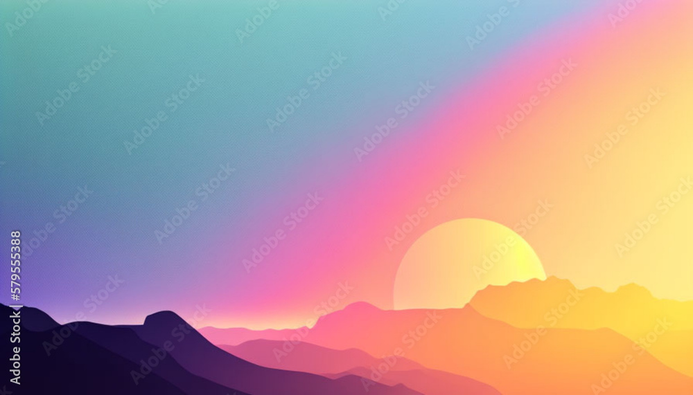 rainbow over the mountains background