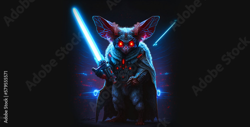 anime poodle moth warrior character with a sith lightsaber hd wallpaper