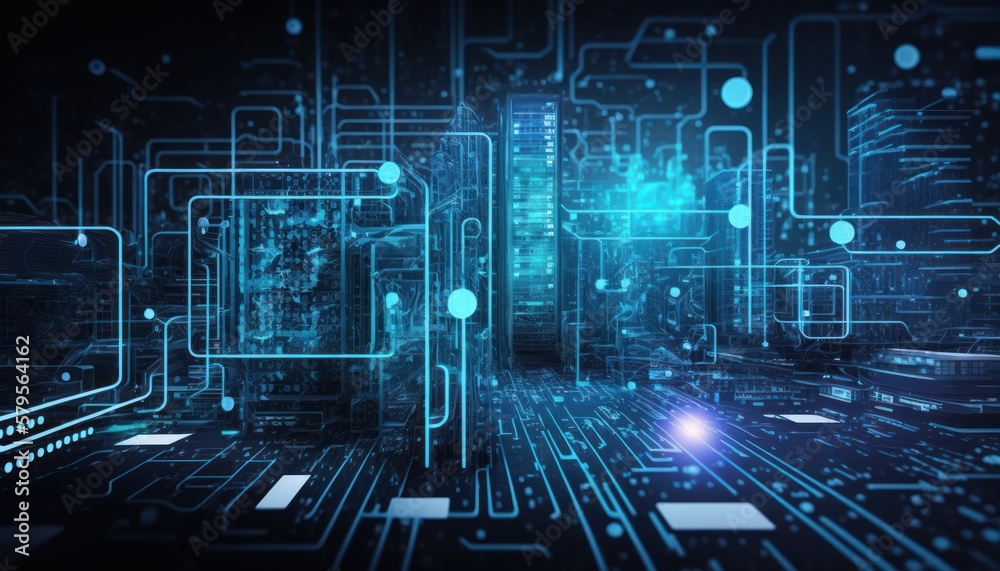 Abstract background representing the concepts of technology, data, network, and internet connectivity generative ai Abstract background representing the concepts of technology, data, network, and internet connectivity generative ai