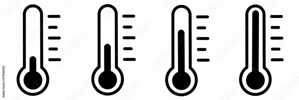 Thermometers icon set. Template for business. Vector illustration.