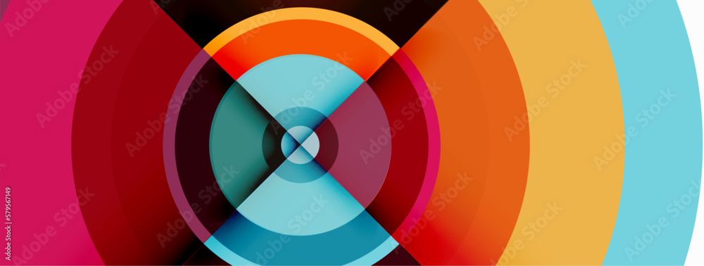Circles with shadows trendy minimal geometric composition abstract background Circles with shadows trendy minimal geometric composition abstract background