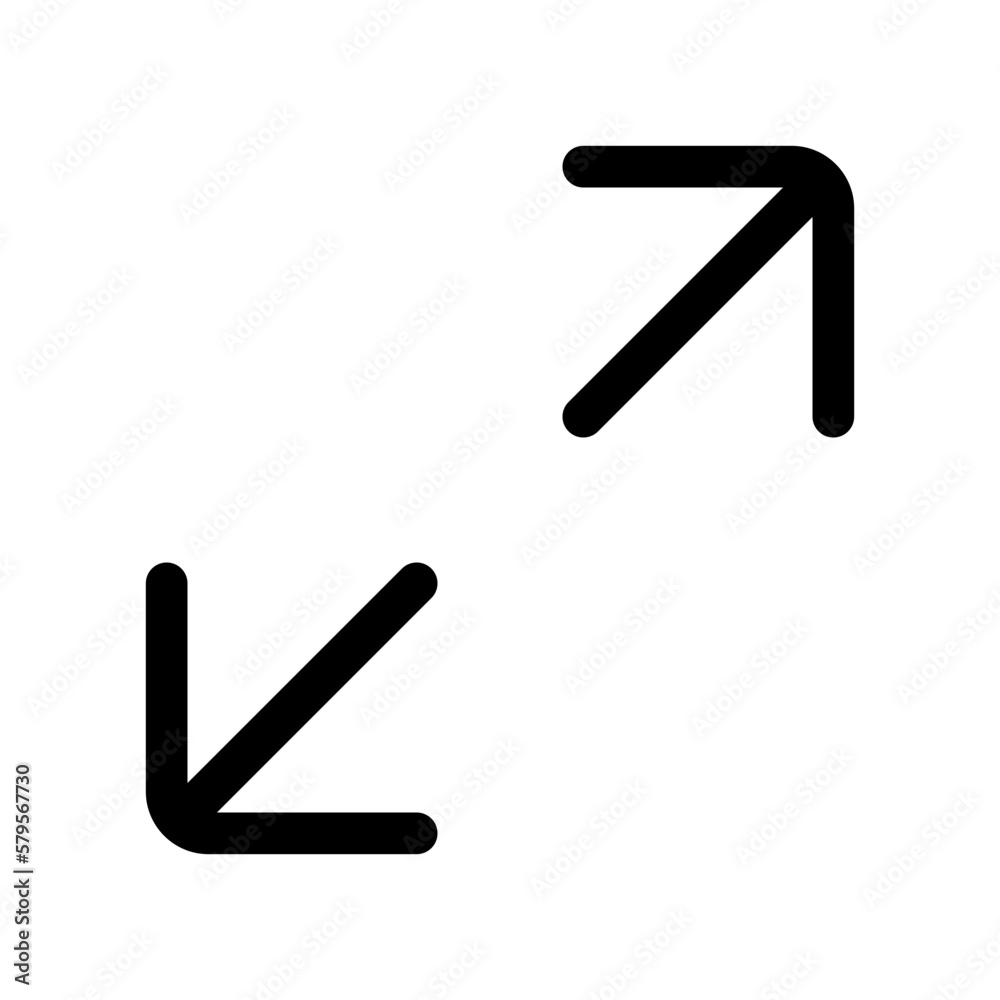 Editable vector maximize screen icon. Black, line style, transparent white background. Part of a big icon set family. Perfect for web and app interfaces, presentations, infographics, etc Editable vector maximize screen icon. Black, line style, transparent white background. Part of a big icon set family. Perfect for web and app interfaces, presentations, infographics, etc