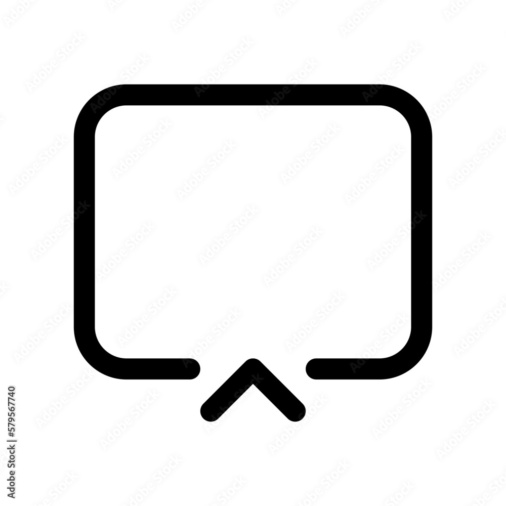 Editable vector cast screen icon. Black, line style, transparent white background. Part of a big icon set family. Perfect for web and app interfaces, presentations, infographics, etc Editable vector cast screen icon. Black, line style, transparent white background. Part of a big icon set family. Perfect for web and app interfaces, presentations, infographics, etc
