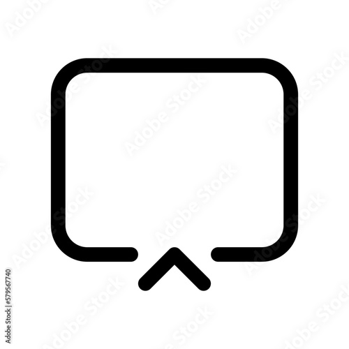 Editable vector cast screen icon. Black, line style, transparent white background. Part of a big icon set family. Perfect for web and app interfaces, presentations, infographics, etc