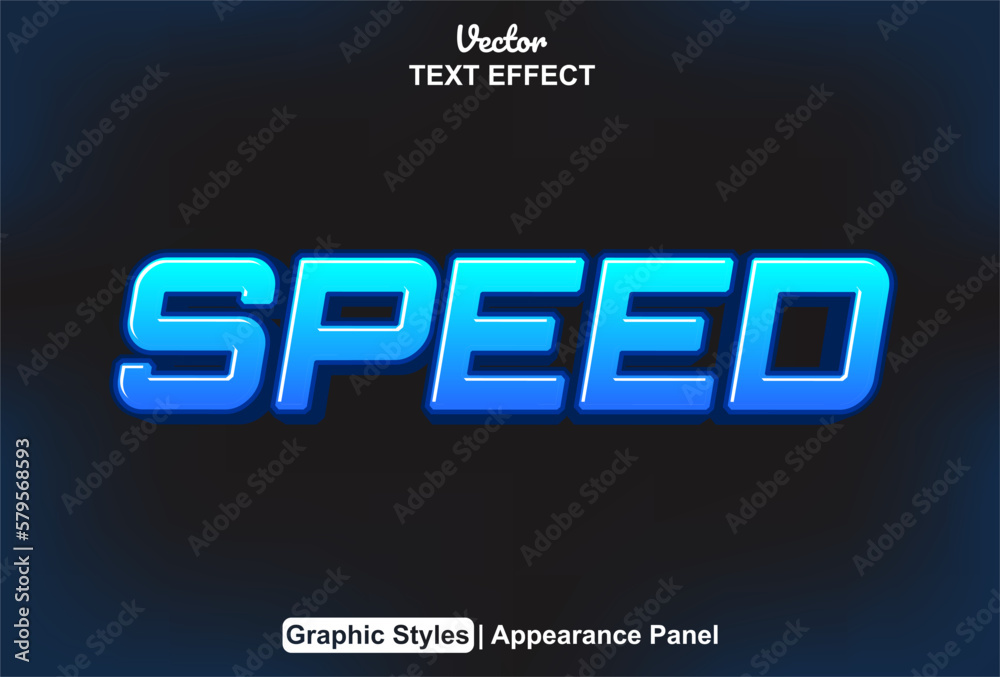 speed text effect with blue color graphic style editable. speed text effect with blue color graphic style editable.