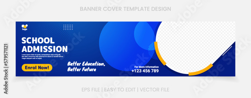admission banner cover linked in template design