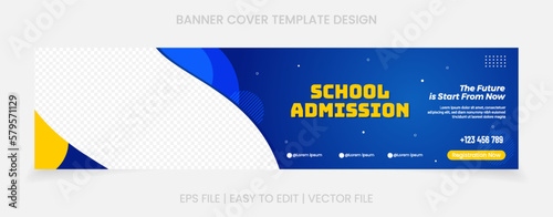 admission banner cover linked in template design