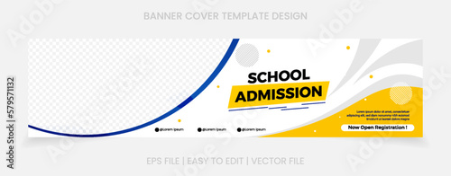 admission banner cover linked in template design
