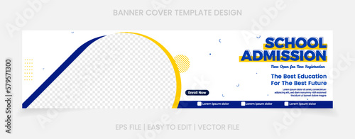 admission banner cover linked in template design