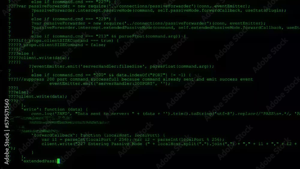 The green code comes out at the bottom of the page and you can see that some lines are damaged. The green code comes out at the bottom of the page and you can see that some lines are damaged.