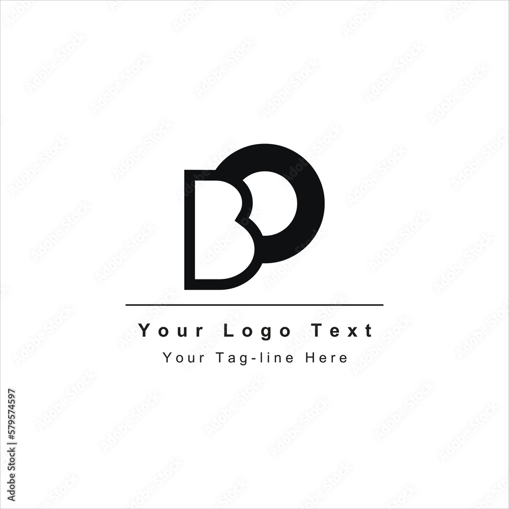 Premium Initial Letter BO logo design