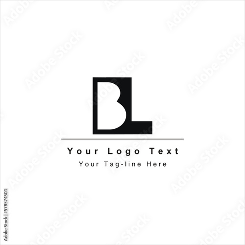 letter logo bl or lb design initial icon template