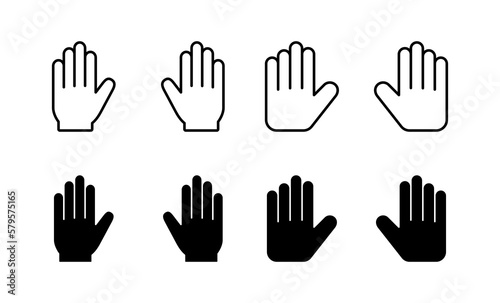 Hand icon vector for web and mobile app. hand sign and symbol. hand gesture