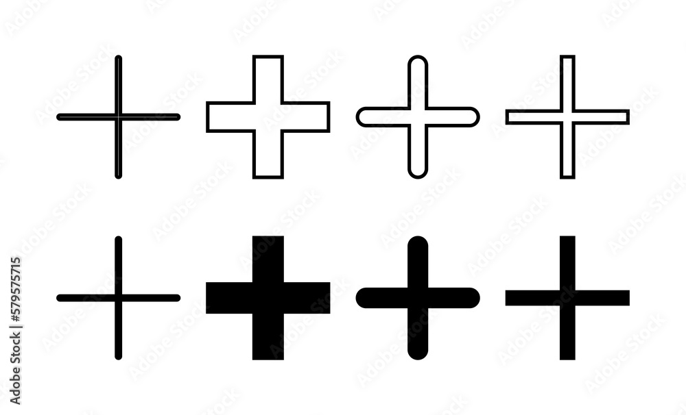 Plus Icon vector for web and mobile app. Add plus sign and symbol Plus Icon vector for web and mobile app. Add plus sign and symbol