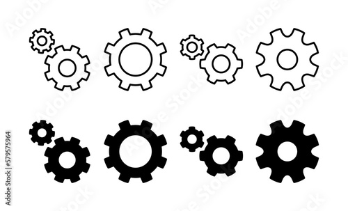 setting Icon vector for web and mobile app. Cog settings sign and symbol. Gear Sign