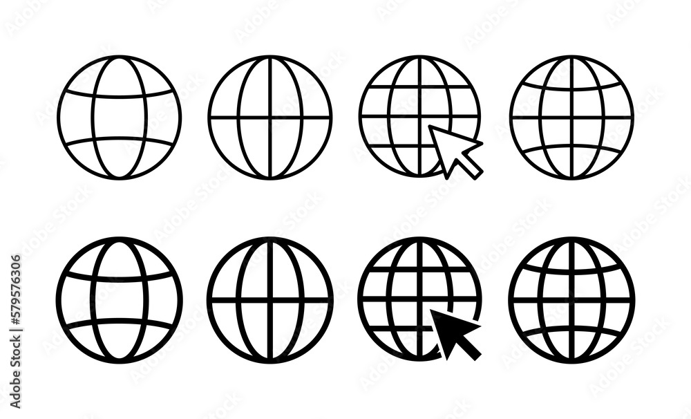 Web icon vector for web and mobile app. go to web sign and symbol. web click icon. Global search icon