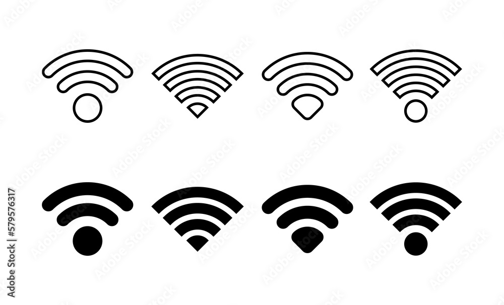 Wifi icon vector for web and mobile app. signal sign and symbol. Wireless icon Wifi icon vector for web and mobile app. signal sign and symbol. Wireless icon