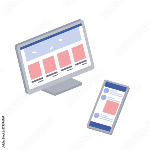 インターネット 情報発信のイラスト