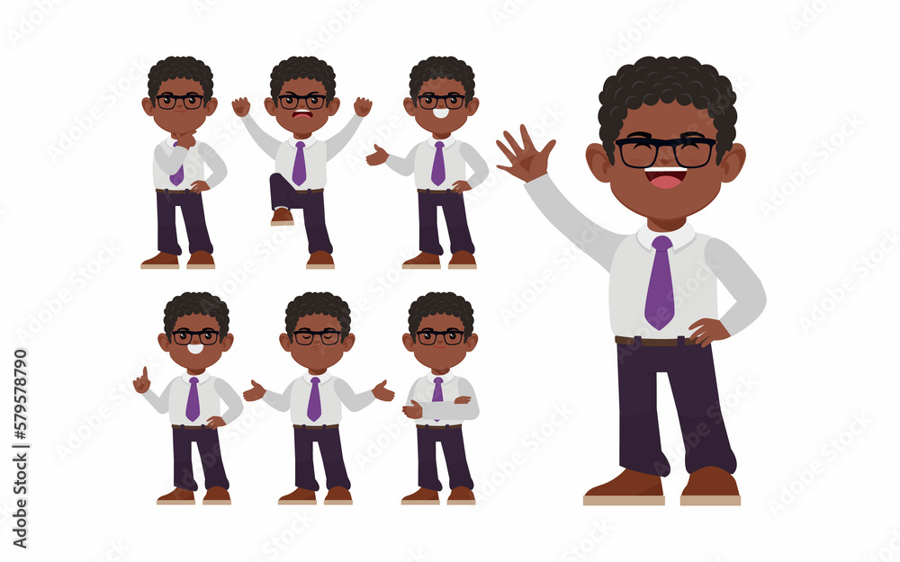 Office worker with different poses Office worker with different poses