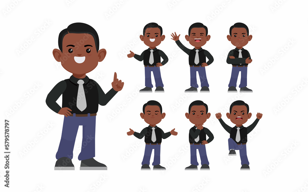 Office worker with different poses Office worker with different poses