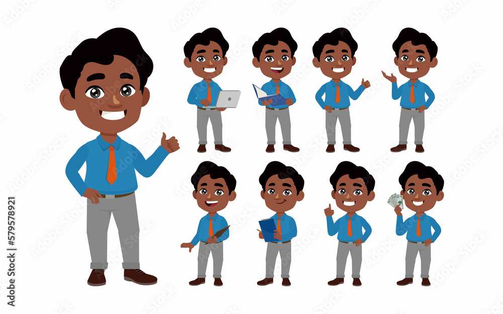Office worker with different poses Office worker with different poses