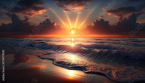 sunrise on the ocean