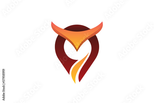 Abstract Owl Logo