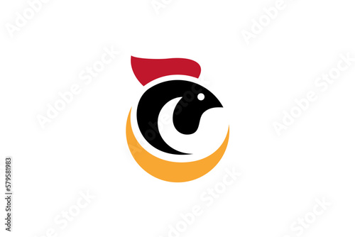 Abstract Rooster Logo