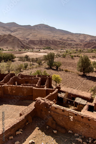 View from the Telouet Kasbah in Morocco photo