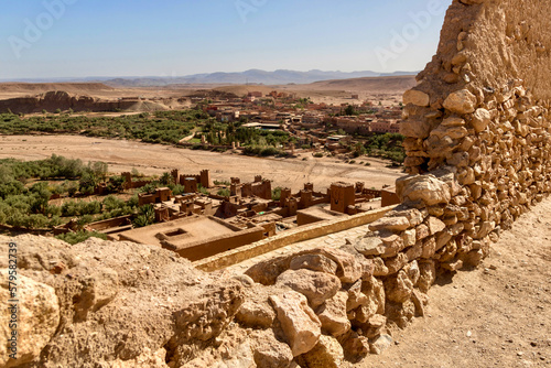 Billede på lærred Desert view of Ait Benhaddou in Morocco