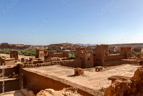 Rooftop view of Ait Benhaddou in Morocco