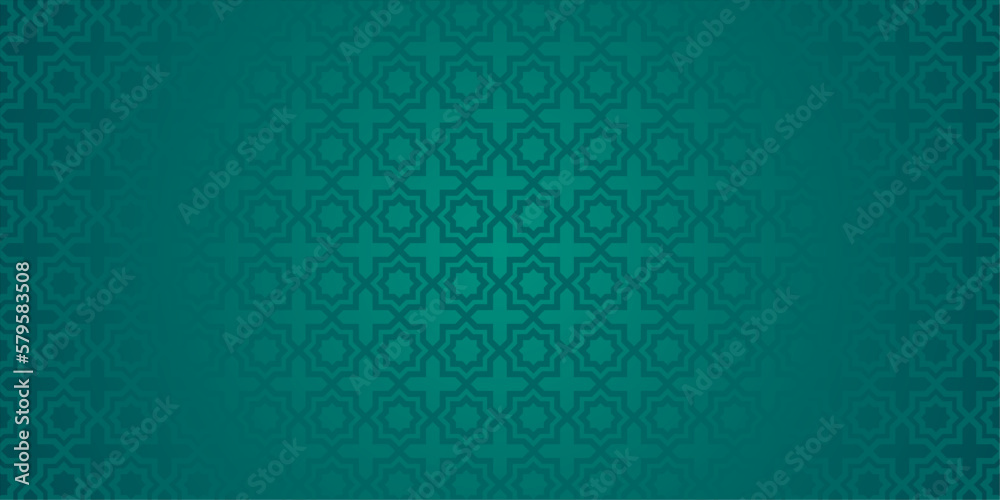 arabic motif green background - obrazy, fototapety, plakaty 