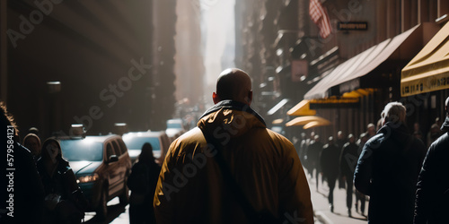 people walking in New-York city