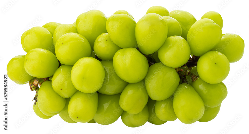 Sweet green grapes isolated on a transparent background Sweet green grapes isolated on a transparent background