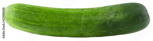 Green cucumber isolated on a transparent background.
